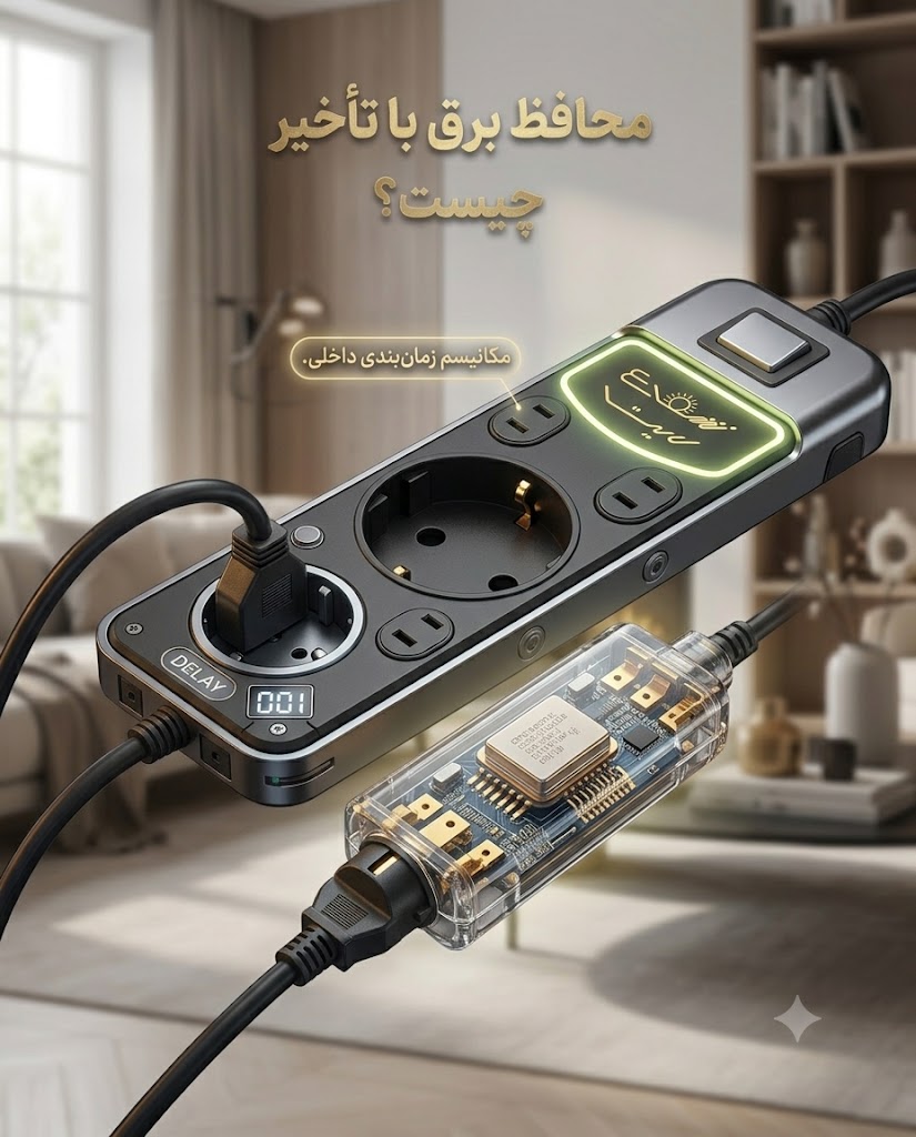 محافظ برق با تأخیر چیست و چه کاربردی دارد؟ 1 محافظ برق با تأخیر چیست؟