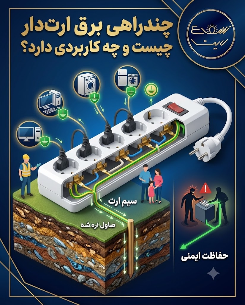 چندراهی برق ارت‌دار چیست و چه کاربردی دارد؟