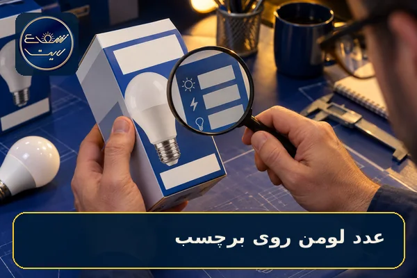 بررسی عدد لومن و وات روی برچسب لامپ LED